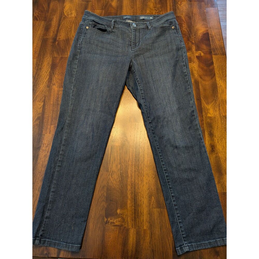 J.Jill Authentic Fit Slim Ankle Jeans Womens 10P Dark Wash Stretch Denim